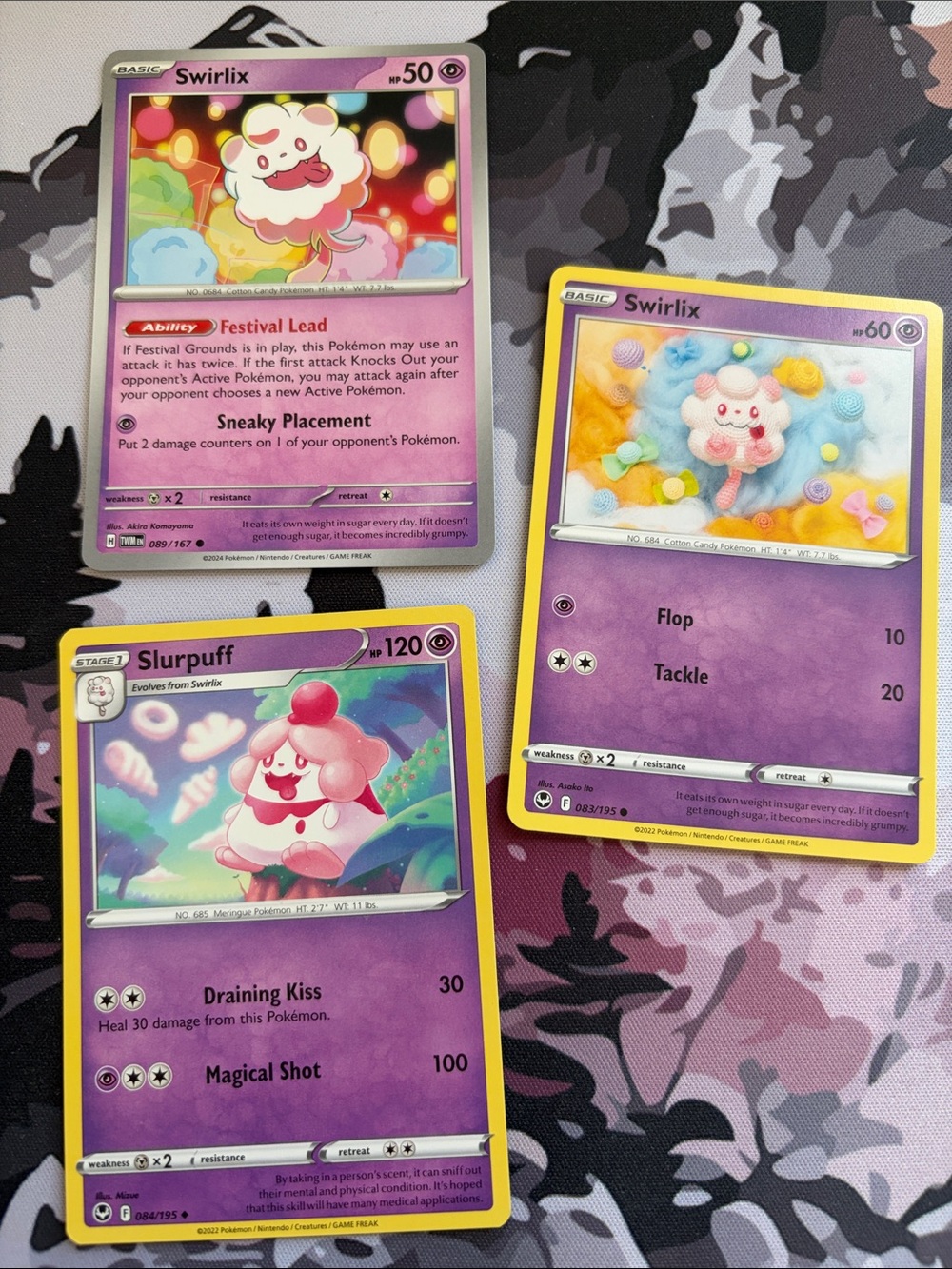 Swirlix & Slurpuff Evolution Collection Lot | 3 Pokémon Cards | ✨5/$25✨